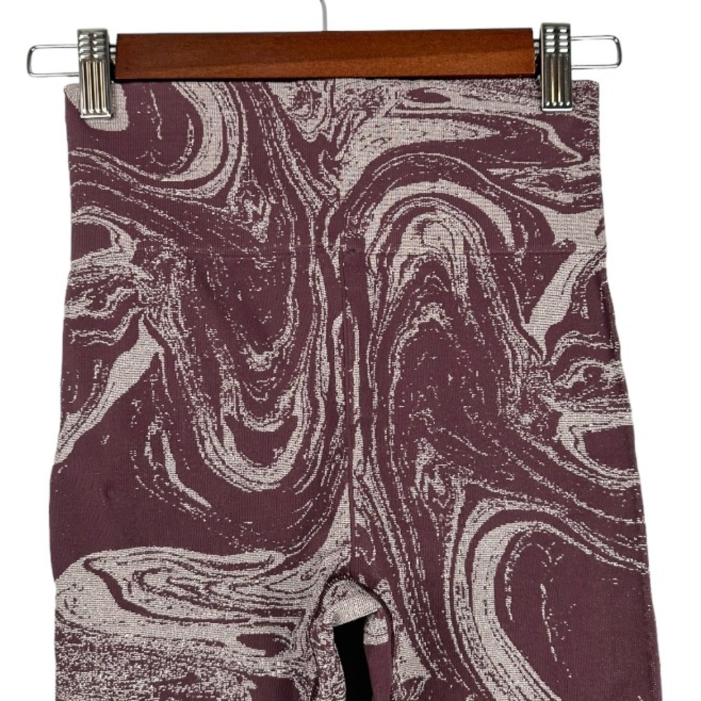 ATHLETA Aurora Shine Tight Spiced Cabernet Purple Grey Swirl Size XS - Picture 5 of 8